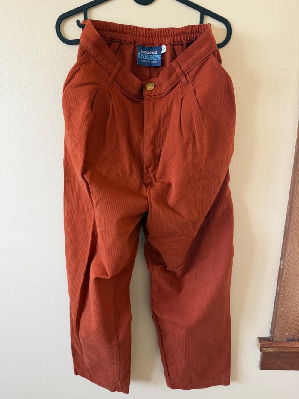 Big Bud Press Heritage Wide Leg Trousers in Rust
